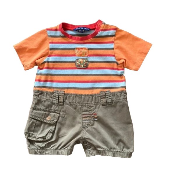 Souris Mini One-Piece Striped Romper 12 Months (74 cm) - Picture 9 of 9